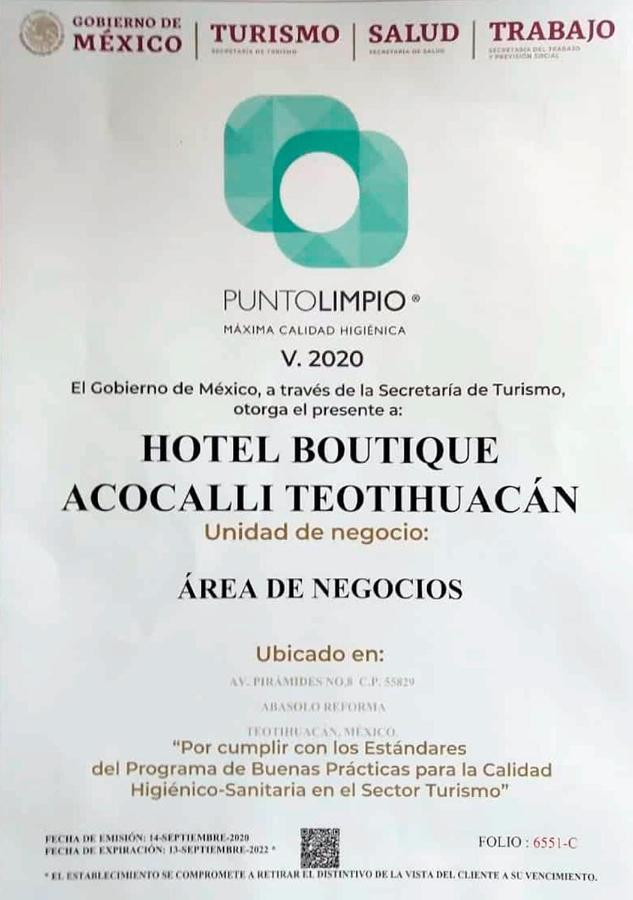 Hotel Boutique Acocalli San Juan Teotihuacan Exterior photo