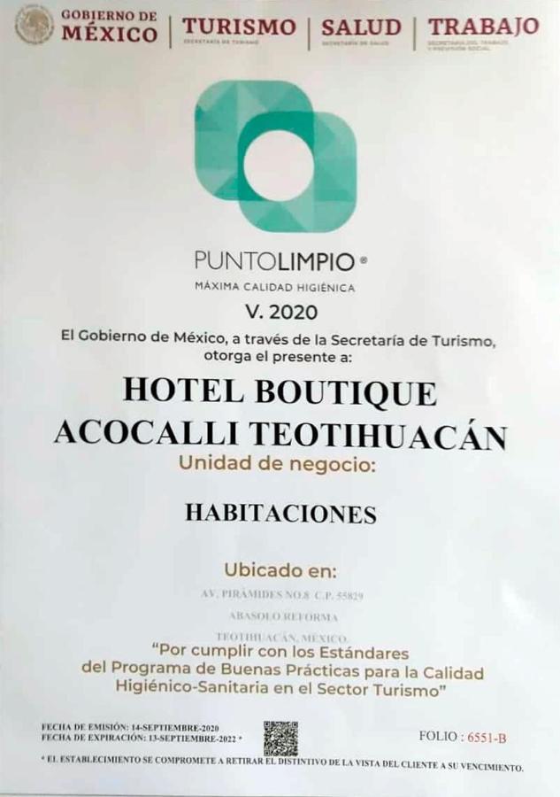Hotel Boutique Acocalli San Juan Teotihuacan Exterior photo